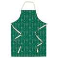 TORVFLY Apron, patterned, green