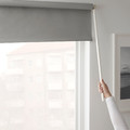 FRIDANS Block-out roller blind, grey, 140x195 cm