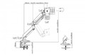 Digitus Dual Monitor Mount with Gas Spring and Clamp Mount 15-35"