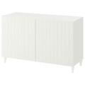 BESTÅ Storage combination with doors, white, Sutterviken/Kabbarp white, 120x42x74 cm