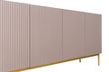 Four-Door Cabinet Nicole 200cm, antique pink, gold legs