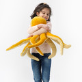 BLÅVINGAD Soft toy, octopus/yellow, 50 cm