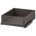 KOMPLEMENT Drawer with glass front, dark grey, 50x58 cm