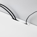 BESTÅ / EKET TV bench, white/Selsviken high-gloss/white, 180x42x166 cm