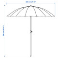 SAMSÖ Patio umbrella, tilting, beige