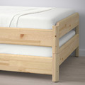 UTÅKER Stackable bed with 2 mattresses, pine/Vannareid firm, 80x200 cm