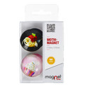 Glass Motiv Magnet 3.5cm 2pcs Spaghetti/Cupcake