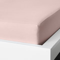 DVALA Fitted sheet, light pink, 160x200 cm
