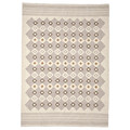 VÄGNÄT Rug, flatwoven, off-white grey/handmade, 133x195 cm