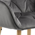 Chair Brooke, velvet, grey