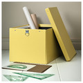 NIMM Storage box with lid, yellow, 35x50x30 cm