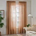 DYTÅG Curtains, 1 pair, dark beige, 145x300 cm