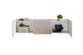 Wall-Mounted TV Cabinet Malmi 150 cm, cashmere, crema bianca, gold