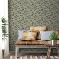 GoodHome Vinyl Wallpaper on Fleece Perl, khaki