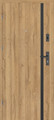 Flat Entrance Door Ateron 80, left, grandson oak/black