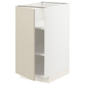 METOD Base cabinet with shelves, white/Havstorp beige, 40x60 cm