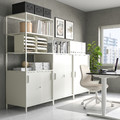 TROTTEN Cabinet with sliding doors, white, 160x110 cm