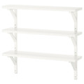 TRANHULT / SANDSHULT Wall shelf combination, white stained aspen, 80x20 cm