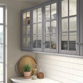 BODBYN Glass door, grey, 30x60 cm