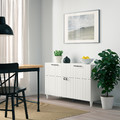 BESTÅ Storage combination w doors/drawers, white, Sutterviken/Kabbarp white, 120x42x74 cm