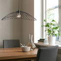 MOTSJÖ Pendant lamp shade, black, 60x40 cm