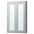 TÄNNFORSEN Mirror cabinet with doors, light grey, 60x15x95 cm