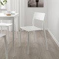 VANGSTA / JANINGE Table and 4 chairs, white/white, 120/180 cm