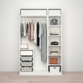 PAX / TYSSEDAL Wardrobe combination, white, mirror glass, 150x60x236 cm