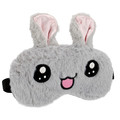 Plush Sleeping Mask Bunny, grey, 3+