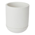 Plant Pot with Saucer GoodHome 12 cm, white