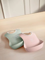 BABYBJÖRN - Soft Bibs -  Powder Green/ Powder Pink