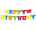 Paper Decoration Garland Happy Birthday 160cm, multicolour