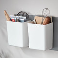 GoodHome Magnetic Utensil Holder Pecel, white