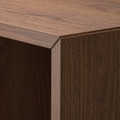 EKET Wall-mounted cabinet combination, walnut, 140x35x53 cm