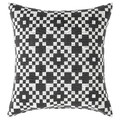 GINSTSÄCKMAL Cushion cover, black/white, 50x50 cm