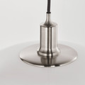 TÄLLBYN Pendant lamp, nickel-plated, opal white glass, 40 cm