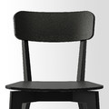 LISABO/SKANSNÄS Table and 4 chairs, light beech veneer/black, 150/205 cm