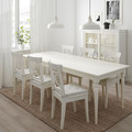 INGATORP / INGOLF Table and 6 chairs, white/white, 155/215 cm