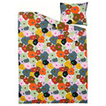 MURREVA Duvet cover and pillowcase, multicolour/floral pattern, 150x200/50x60 cm