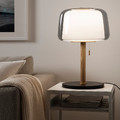 EVEDAL Table lamp, grey marble, grey