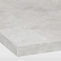 EKBACKEN Worktop, light grey concrete effect, laminate, 186x2.8 cm