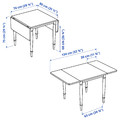 DANDERYD / EBBALYCKE Table and 2 chairs, oak veneer white/Idekulla beige, 74/134x80 cm