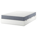 NORDLI Bed frame with storage and mattress, white/Valevåg medium firm, 160x200 cm