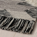 TANNISBY Rug, flatwoven, handmade/grey black, 160x230 cm