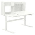 BERGLÄRKA Desk, white/tiltable, 120x70 cm