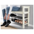 HEMNES Bench with shoe storage, white, 85x32 cm