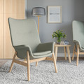 VEDBO High-back armchair, Gunnared light green