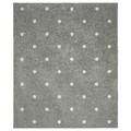 LEN Rug, dotted/grey, 133x160 cm