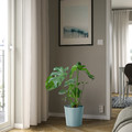 VITLÖK Plant pot, in/outdoor light grey-blue, 24 cm