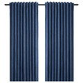 LAGEROLVON Room darkening curtains, 1 pair, blue, 145x300 cm